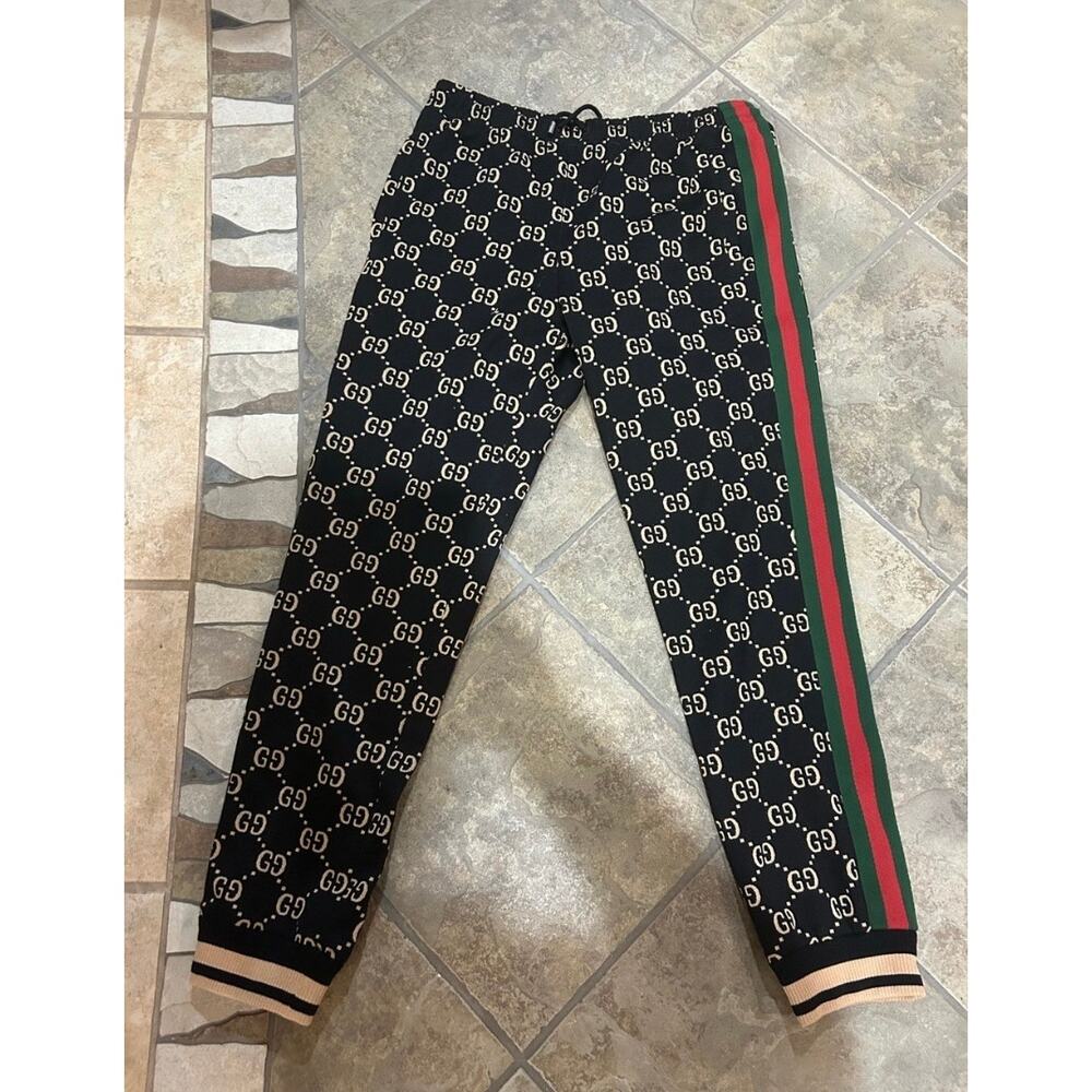 Men's Gucci GG jersey cotton jog pants, size XXL made in Italy